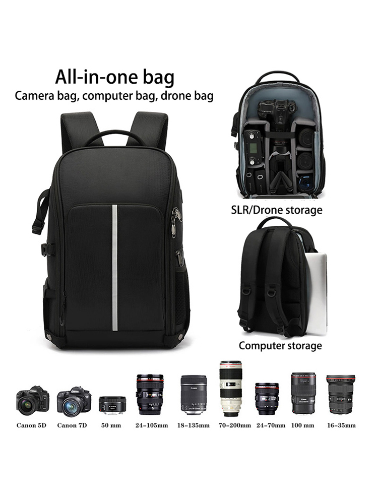 Drone Strobe Light - Outdoor Photography Backpack DSLR Camera Bag