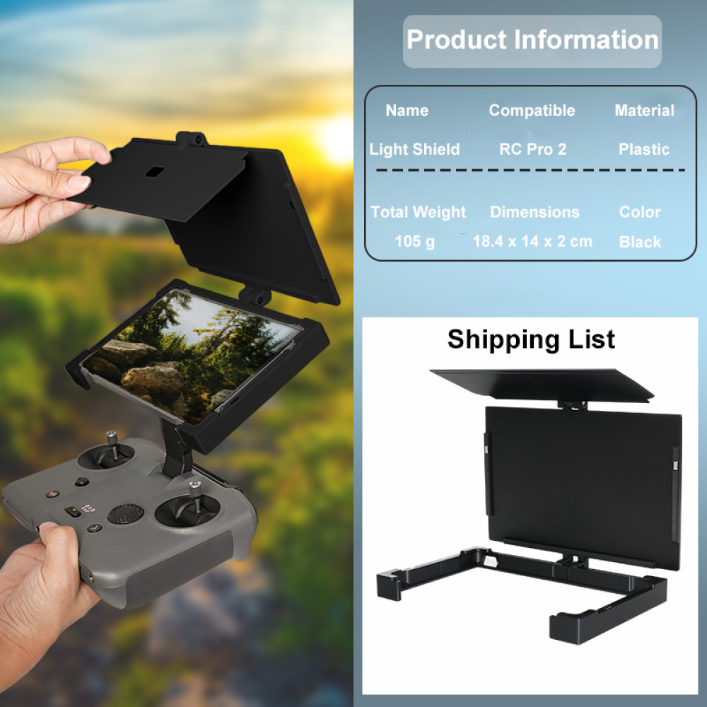 Drone Controller Hood - New For RC Pro 2 Sunshade