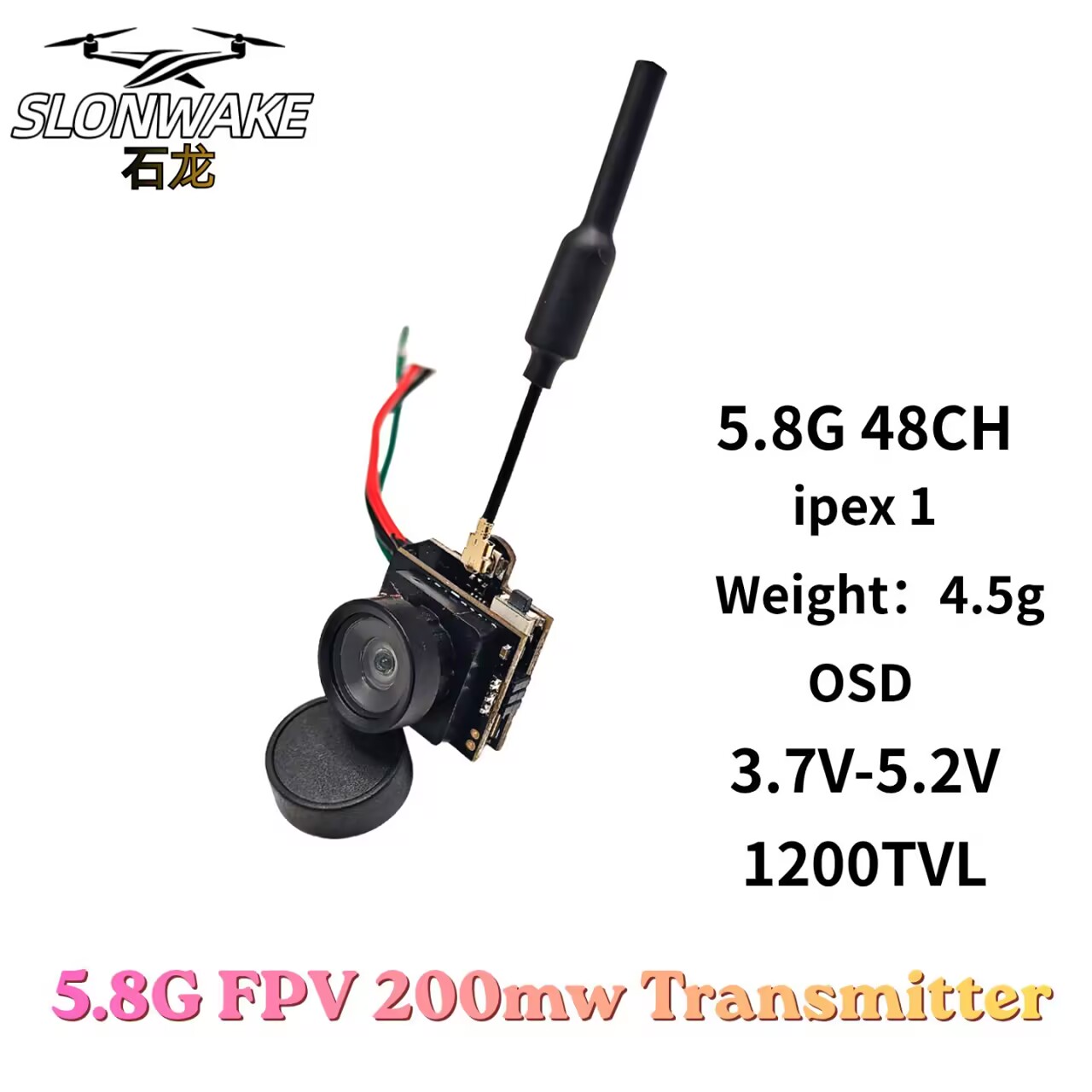 SLONWAKE 5.8G Analog Video Tra - огляд і ціна Drone Controller Screen