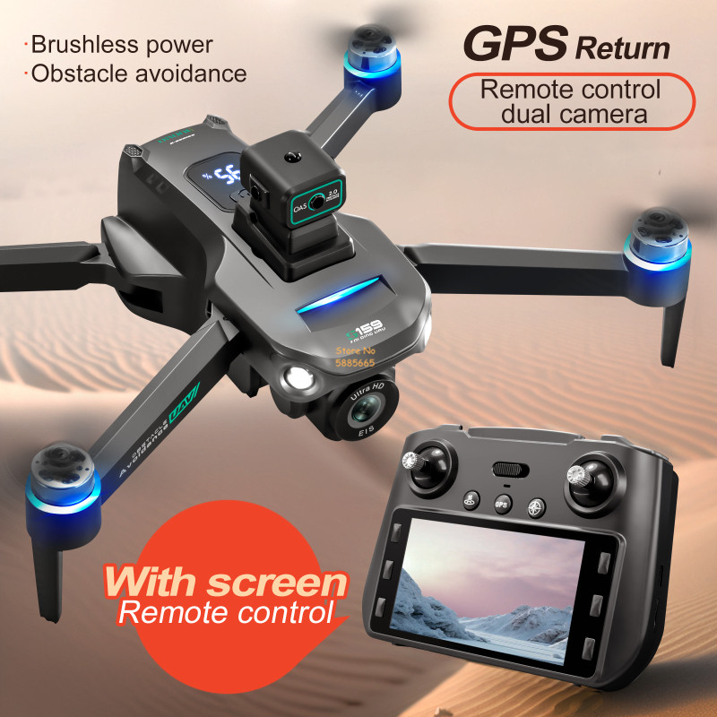 8K Dual Camera 5G WIFI FPV Rem - огляд і ціна Drone Controller Screen