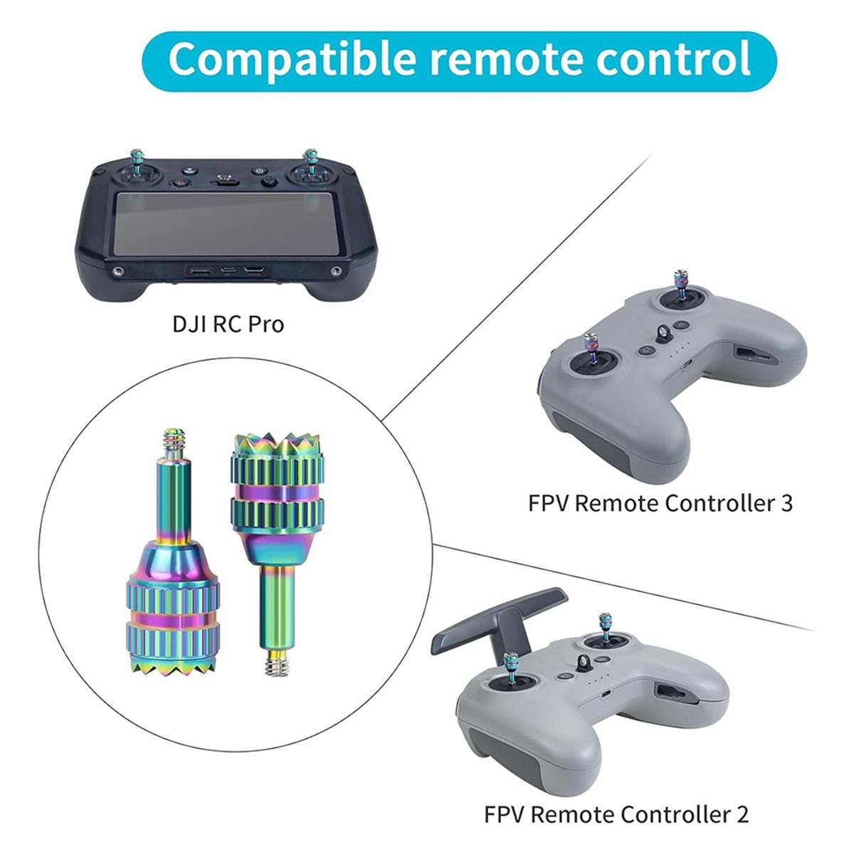 DT75BG 4PCS Metal Control Joys - огляд і ціна Drone Control Stick