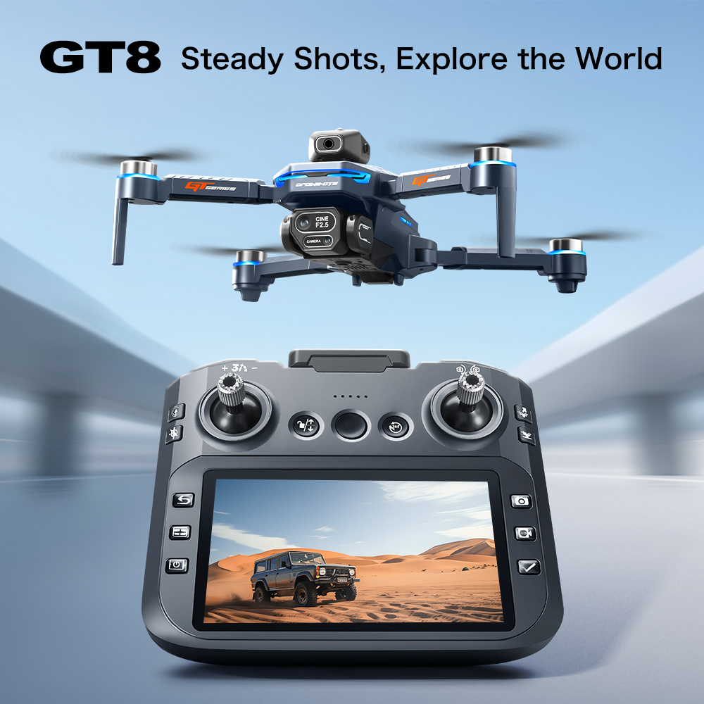 GT8 Obstacle Avoidance Aerial  - огляд і ціна Drone Controller Screen